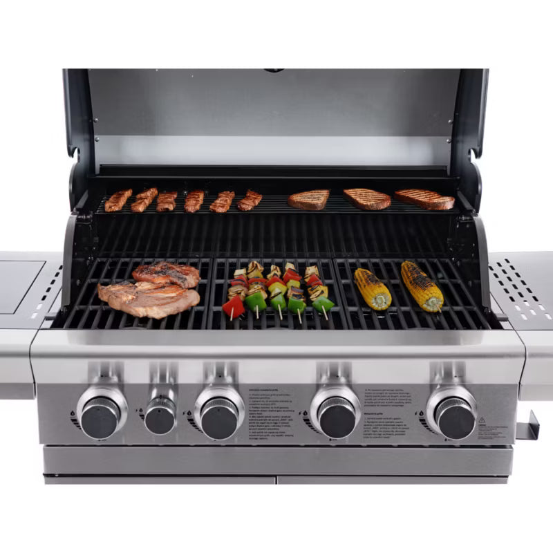 Gasgrill 17,5 kW 4+1 Brændere Sølv