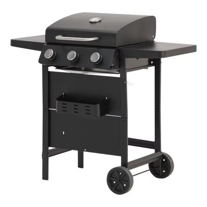 Gasgrill 3 Brændere 48x37 cm Sort