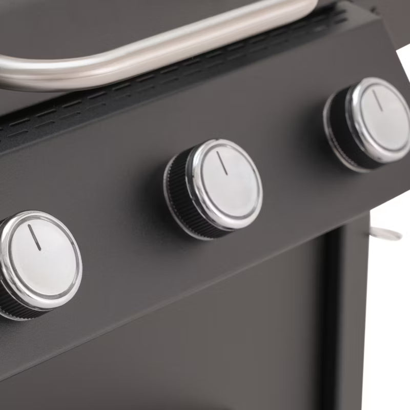 Gasgrill 3 Brændere 48x37 cm Sort