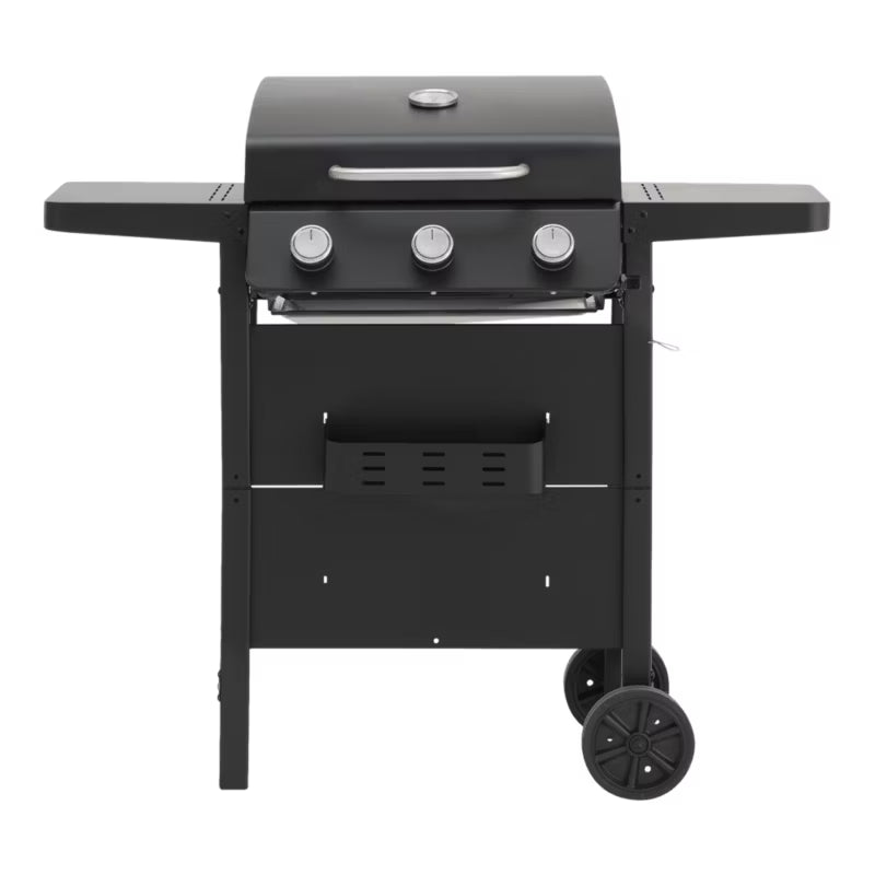 Gasgrill 3 Brændere 48x37 cm Sort