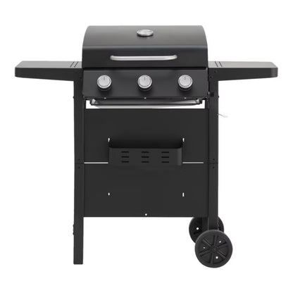 Gasgrill 3 Brændere 48x37 cm Sort