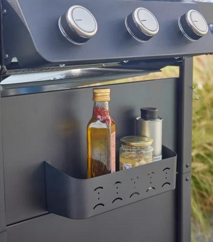 Gasgrill 3 Brændere 48x37 cm Sort