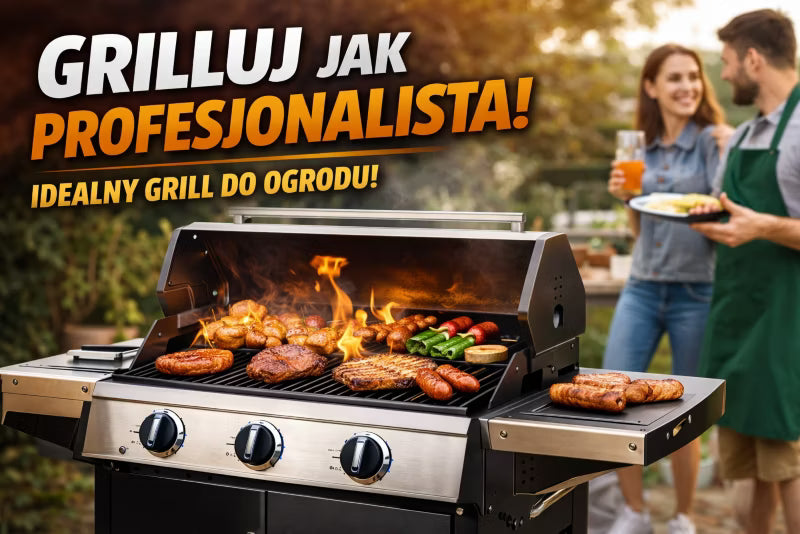 Gasgrill 3 Brændere 8,7 kW Sort