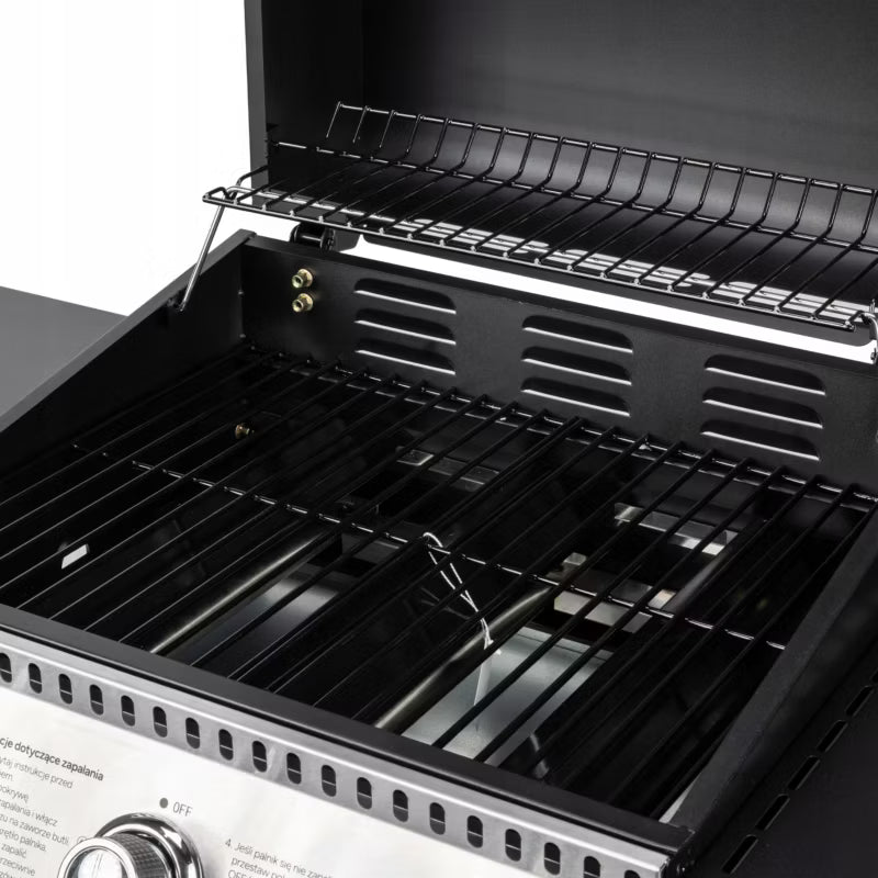 Gasgrill 3 Brændere 8,7 kW Sort