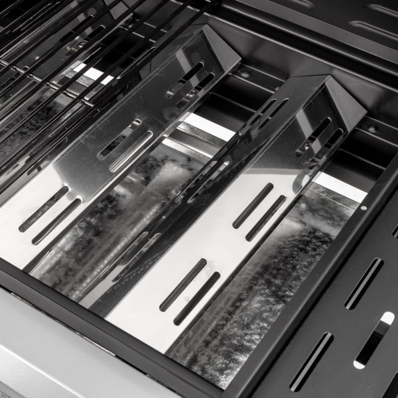 Gasgrill 3 Brændere Støbejernsrist Sølv