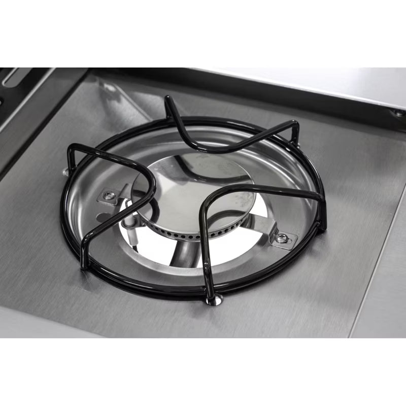 Gasgrill 3+1 13,65 kW Rustfrit Stål Sort