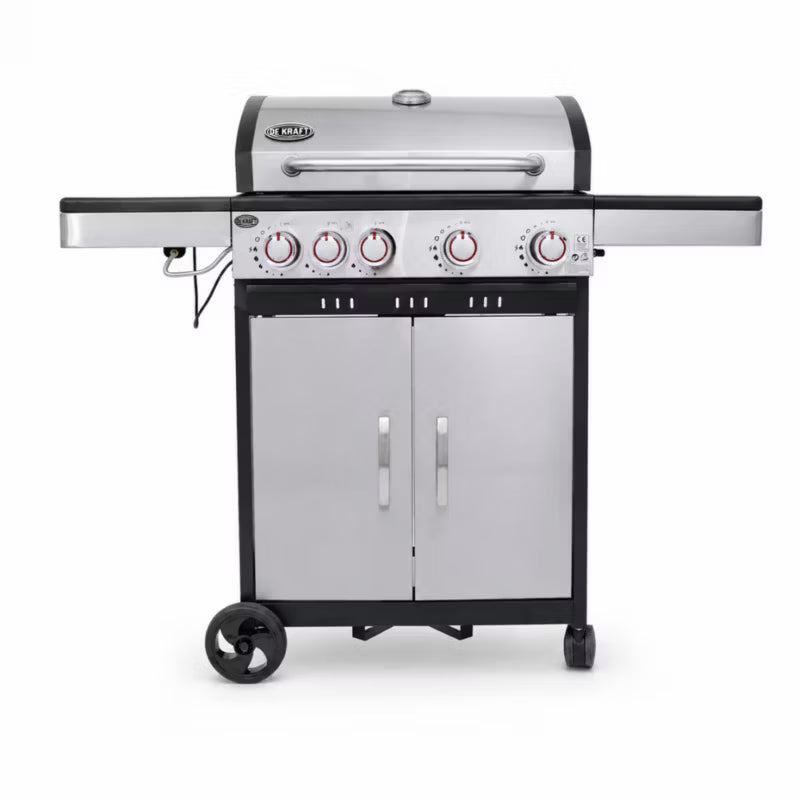 Gasgrill 4+1 Brændere 123x49 cm Stål