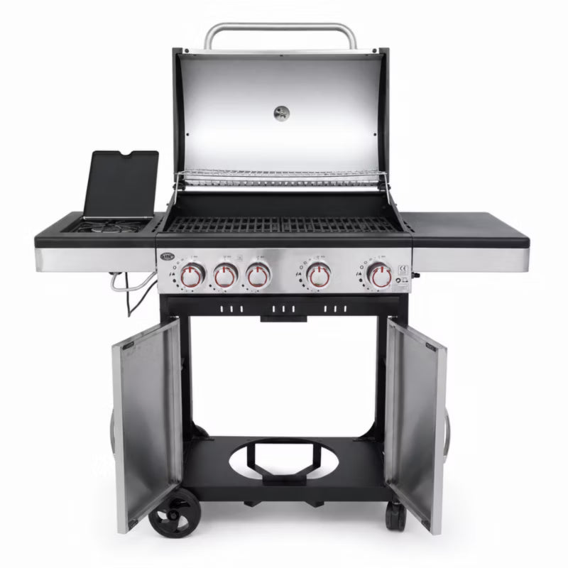 Gasgrill 4+1 Brændere 123x49 cm Stål
