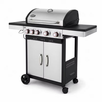 Gasgrill 4+1 Brændere 123x49 cm Stål
