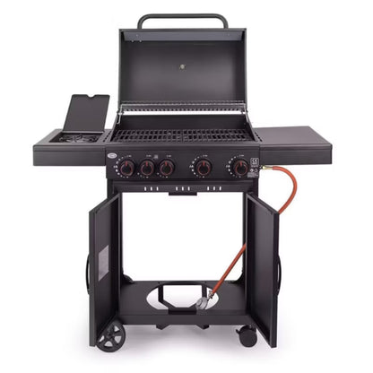 Gasgrill 4+1 Brændere 13,7 kW Sort
