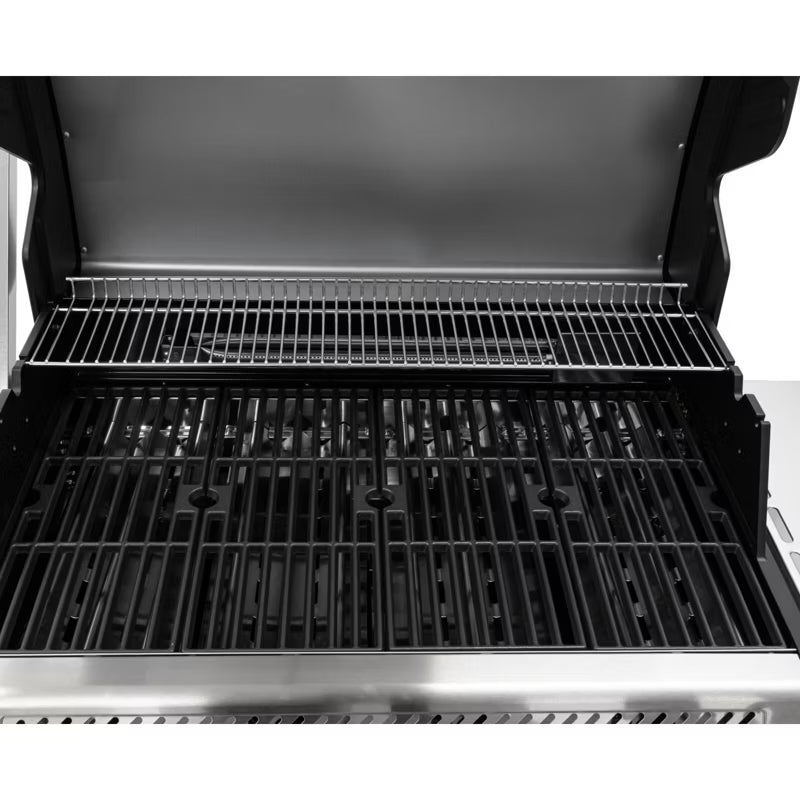 Gasgrill 4+2 22,5 kW 60x50x100 cm Sort