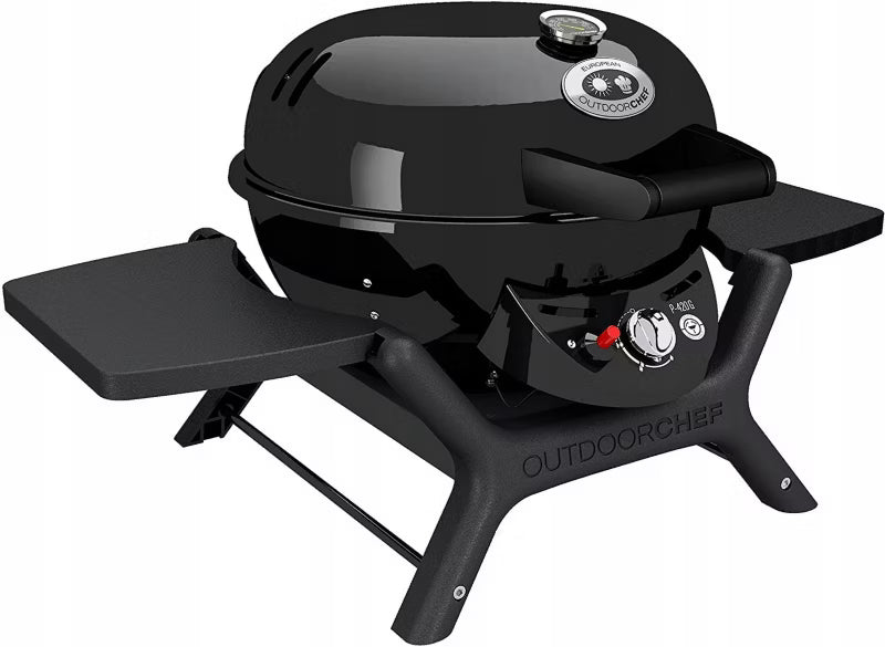 Gasgrill 4,3 kW Ø42 cm Sort