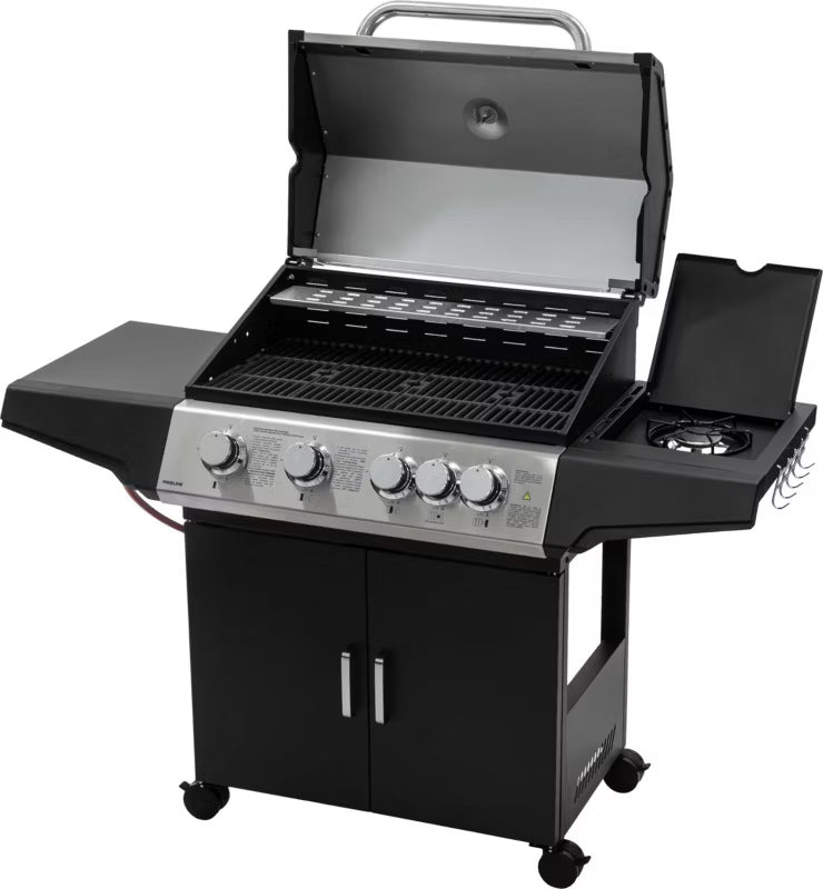 Gasgrill 4+1 Brændere 15,75 kW Sort