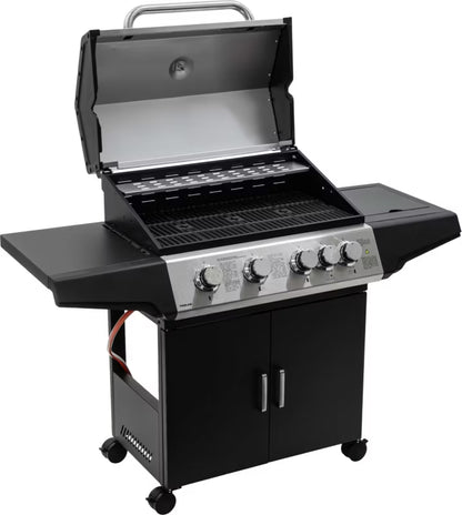 Gasgrill 4+1 Brændere 15,75 kW Sort