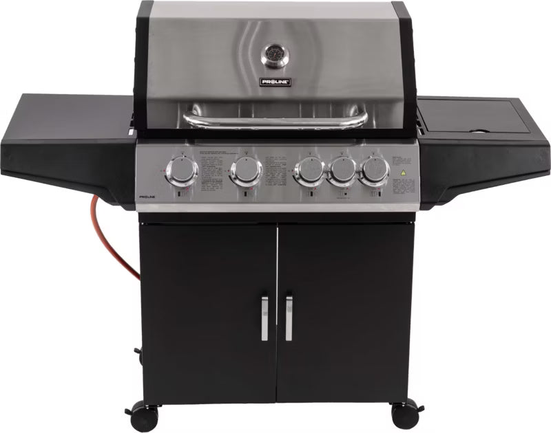 Gasgrill 4+1 Brændere 15,75 kW Sort