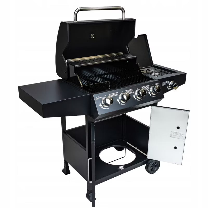 Gasgrill 5+1 14,65 kW BOK-01912 Sort