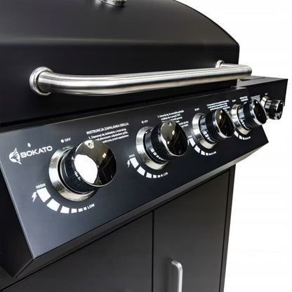 Gasgrill 5+1 14,65 kW BOK-01912 Sort