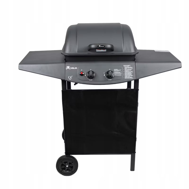 Gasgrill 5,4 kW 2 Brændere Sort