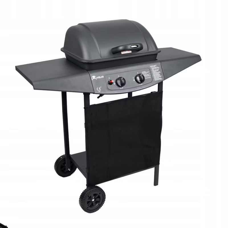 Gasgrill 5,4 kW 2 Brændere Sort