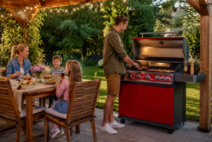 Gasgrill 8 Brændere 23,5 kW Rød