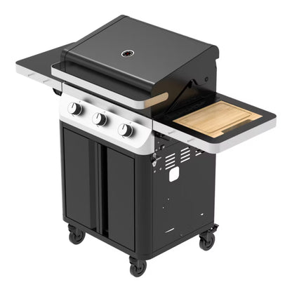 Gasgrill Attaia 3 Brændere Sort