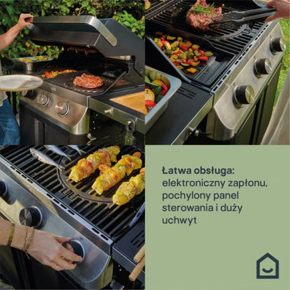 Gasgrill Attaia 3 Brændere Sort