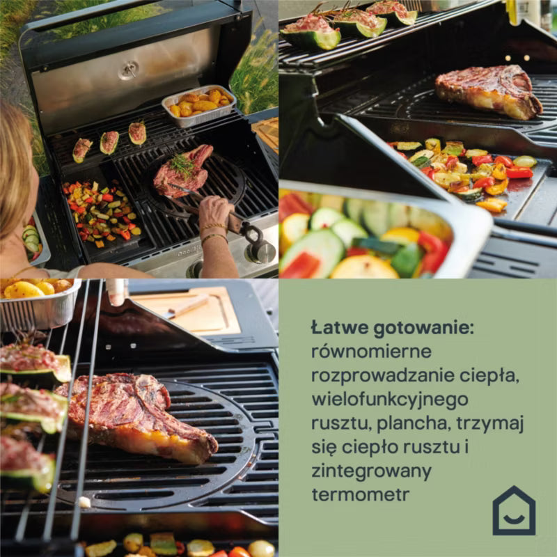 Gasgrill Attaia 3 Brændere Sort