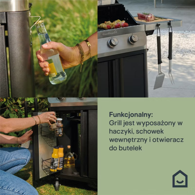 Gasgrill Attaia 3 Brændere Sort