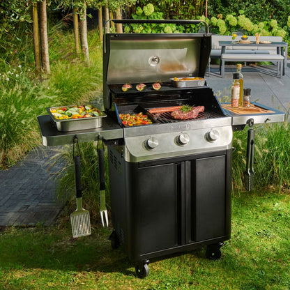 Gasgrill Attaia 3 Brændere Sort