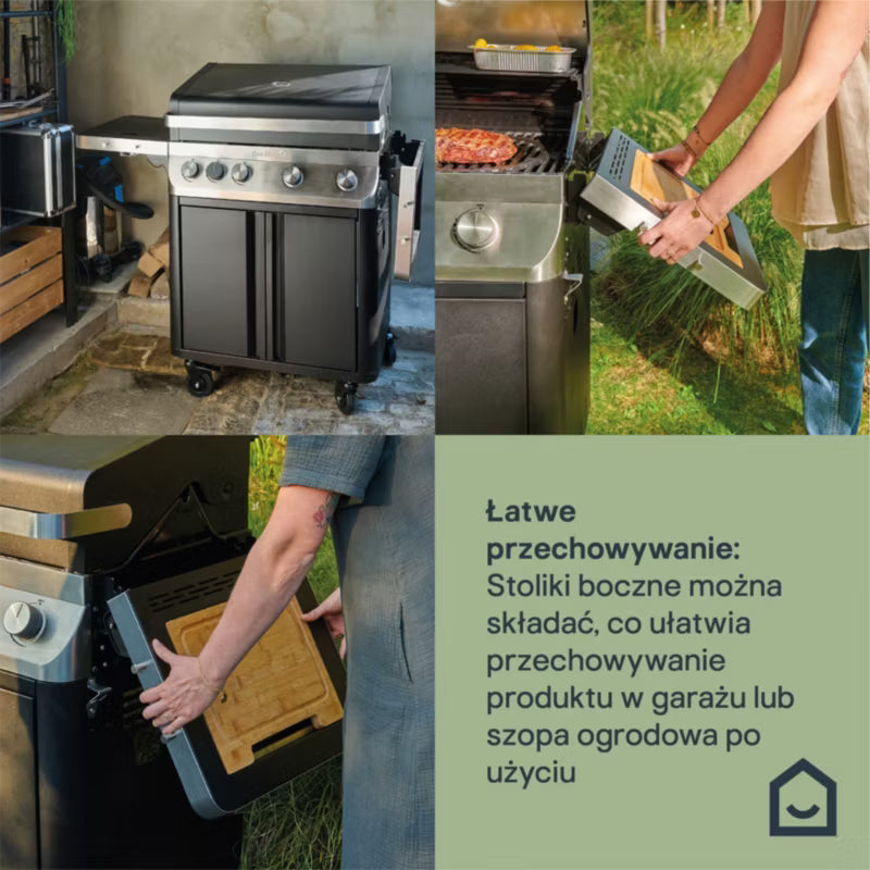Gasgrill Attaia 4 Brændere Sort