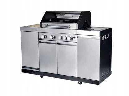 Gasgrill Augusta 4+1 Udekøkken 151x58 cm Stål