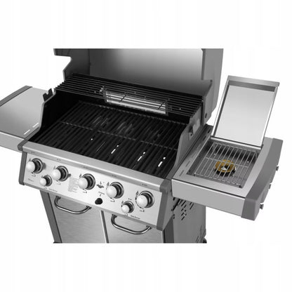 Gasgrill Bellevue 5+2 150x58 cm Sølv Rustfrit Stål