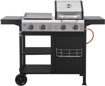 Gasgrill Boston 3-i-1 154x110 cm Sort