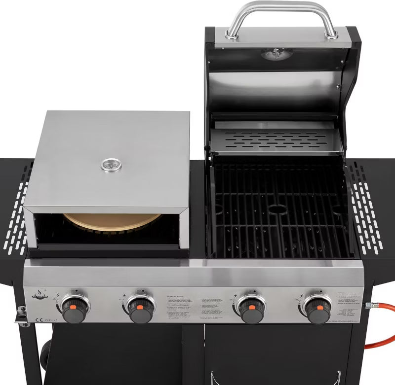 Gasgrill Boston 3-i-1 154x110 cm Sort