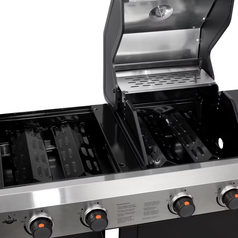 Gasgrill Boston 3-i-1 154x110 cm Sort