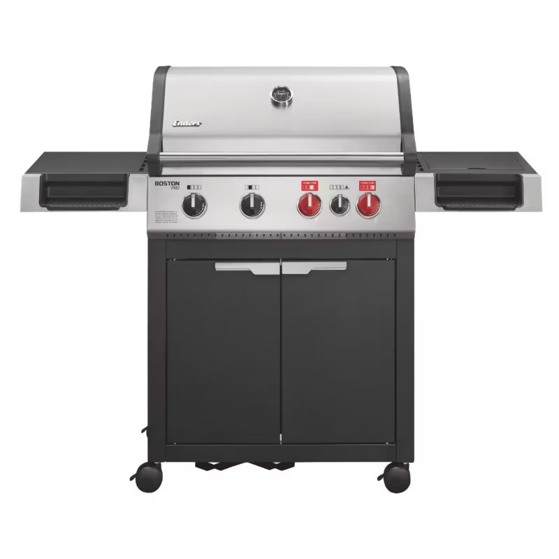 Gasgrill Boston 4 KR Turbo II 146,5x58 cm Sølv
