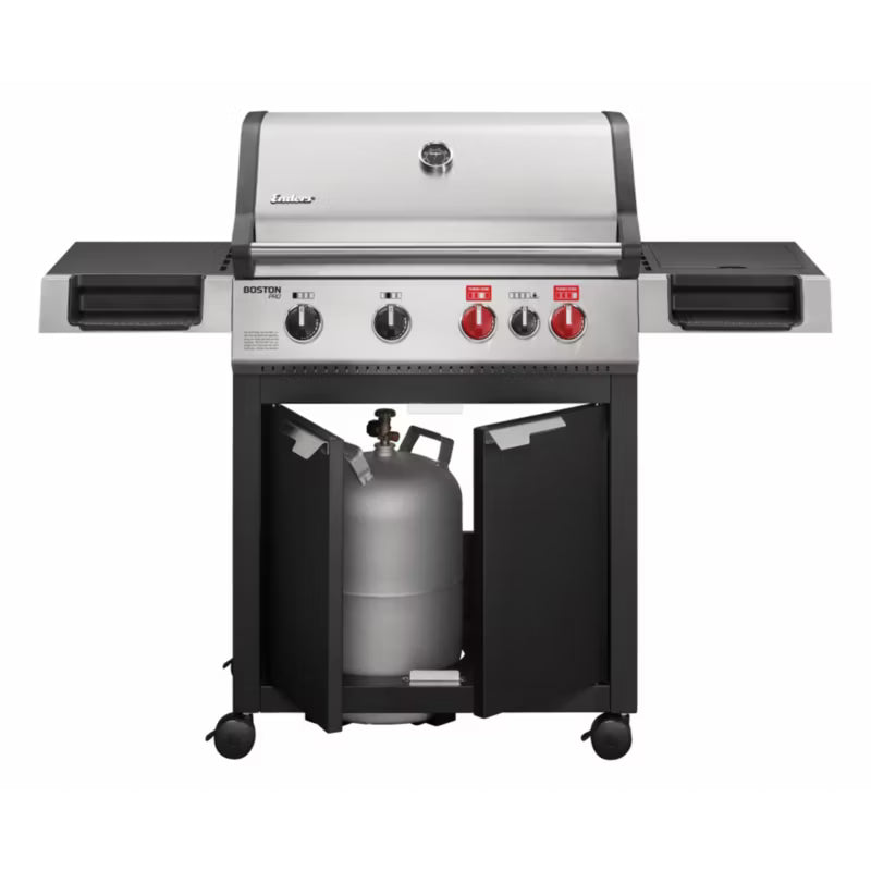 Gasgrill Boston 4 KR Turbo II 146,5x58 cm Sølv