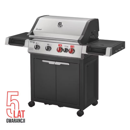Gasgrill Boston 4 KR Turbo II 146,5x58 cm Sølv