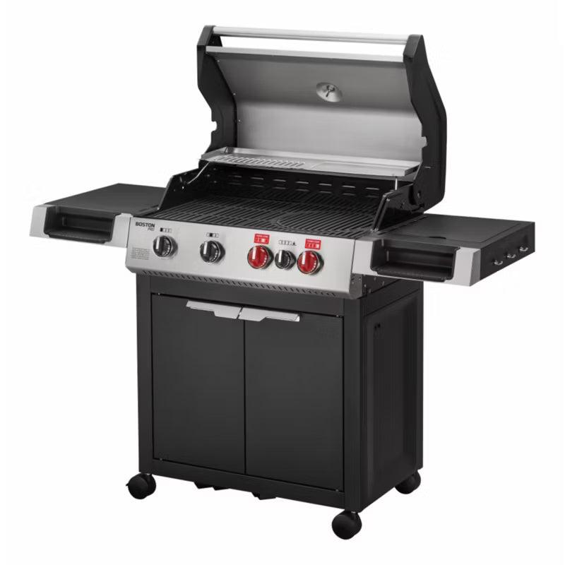 Gasgrill Boston 4 KR Turbo II 146,5x58 cm Sølv