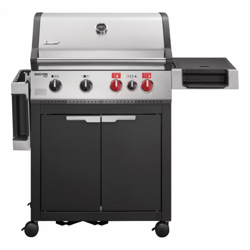 Gasgrill Boston 4 KR Turbo II 146,5x58 cm Sølv