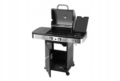 Gasgrill Brockton 2+1 8,5 kW Sort Støbejernsrist