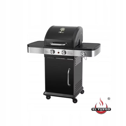 Gasgrill Brockton 2+1 8,5 kW Sort Støbejernsrist