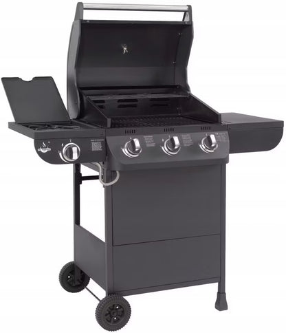 Gasgrill Columbus 3+1 118x59 cm Sort