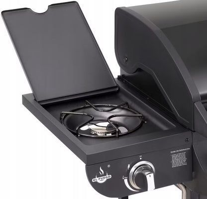 Gasgrill Columbus 3+1 118x59 cm Sort