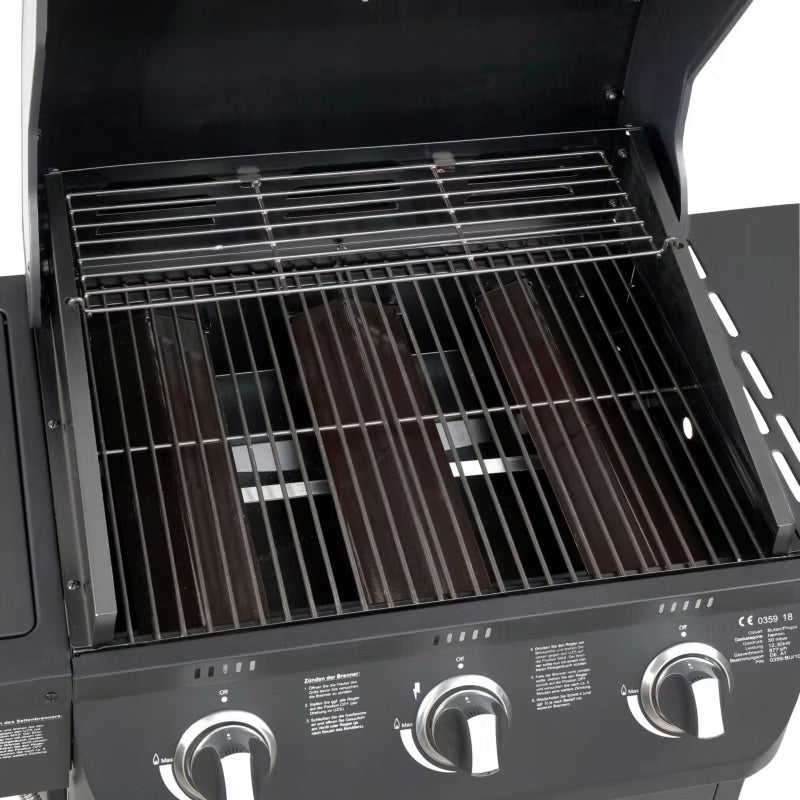 Gasgrill Columbus 3+1 118x59 cm Sort