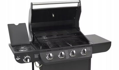 Gasgrill COLUMBUS 4+1 130x58x107 cm Sort