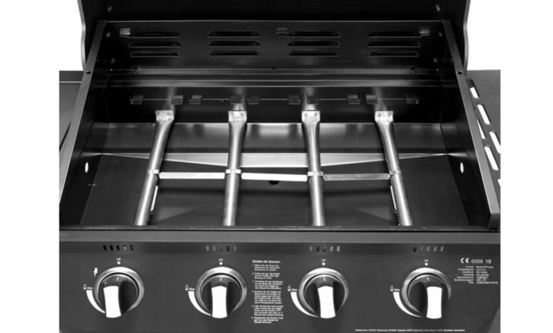 Gasgrill COLUMBUS 4+1 130x58x107 cm Sort