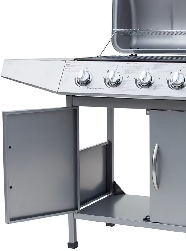 Gasgrill DAYTON 6+1 133x54 cm Sølv