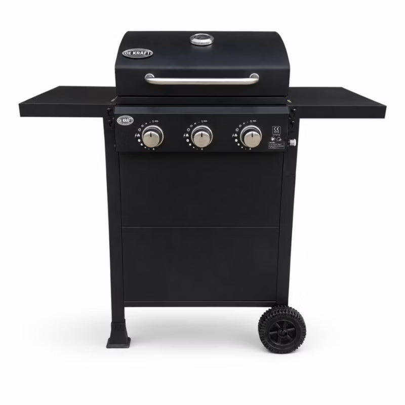 Gasgrill DE-G300-CABRIO 3 Brændere 8,1 kW Sort