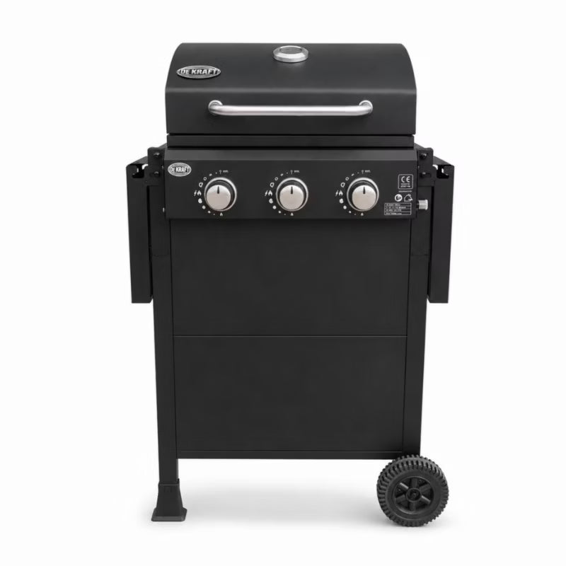 Gasgrill DE-G300-CABRIO 3 Brændere 8,1 kW Sort